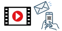 動画を共有URL・QRコードで送るイメージ